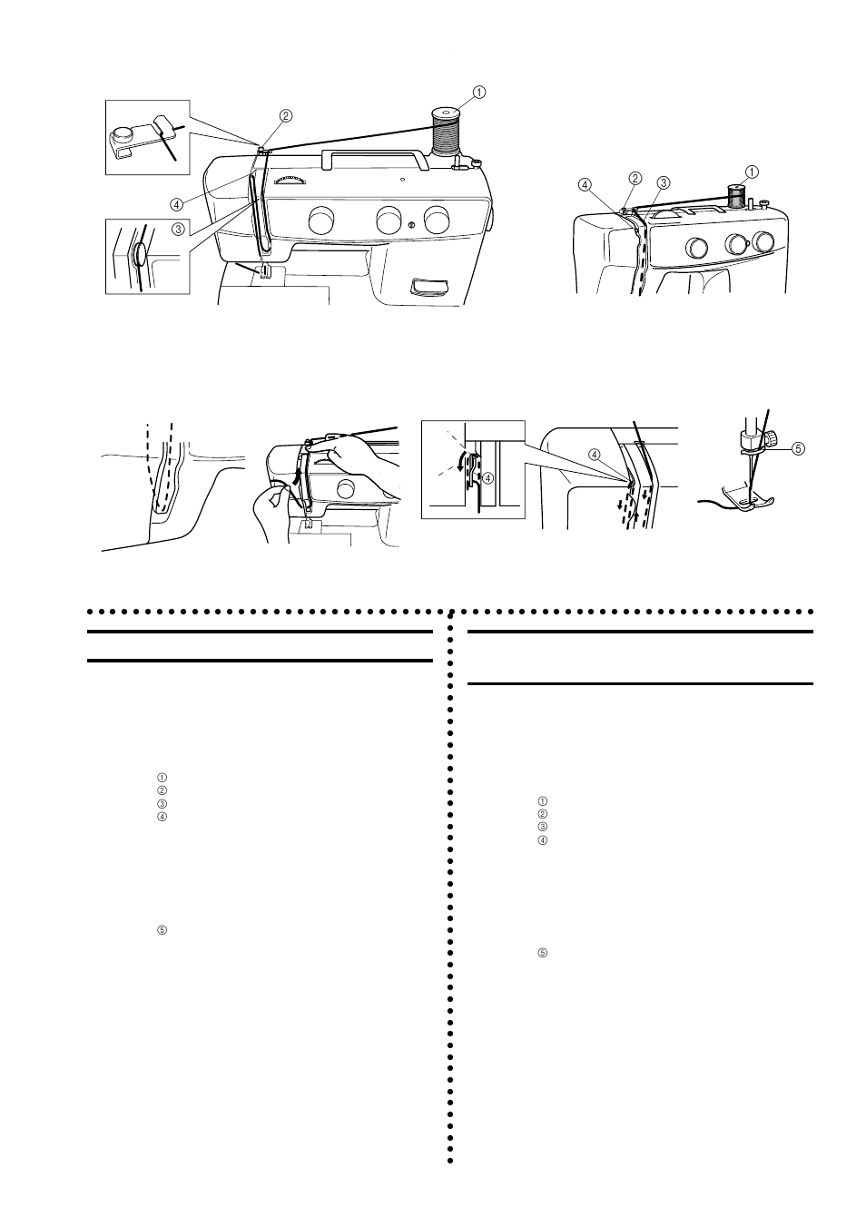 Enhebrado superior (de la aguja), Mise en place du fil supérieur (fil de l’aiguille), Ed b c | Brother XL-5130 5232 5340 User Manual | Page 29 / 77