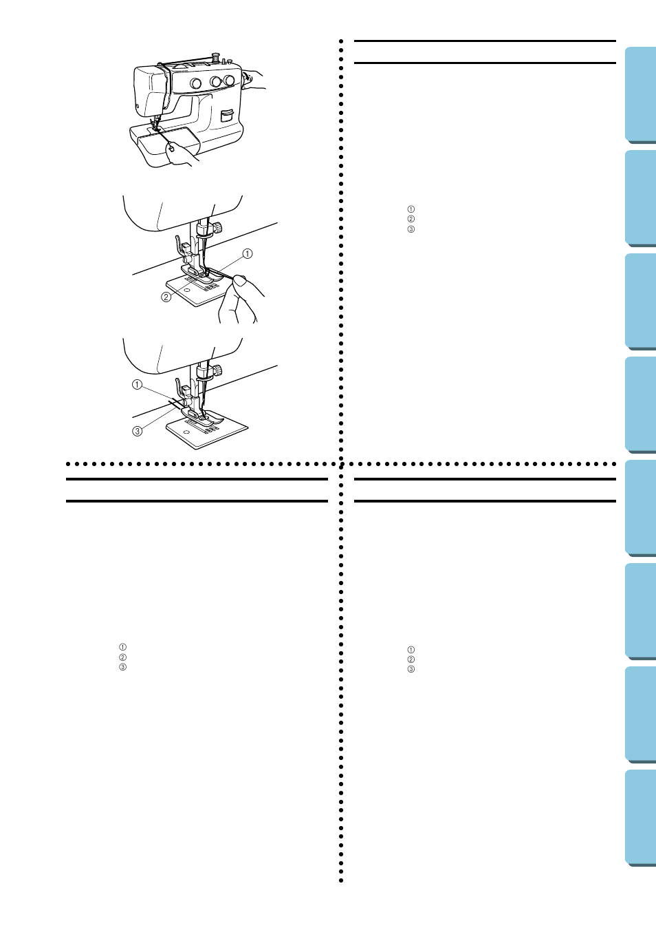 Drawing up lower thread, Para sacar el hilo de la canilla, Remontée du fil inférieur | Brother XL-5130 5232 5340 User Manual | Page 33 / 77