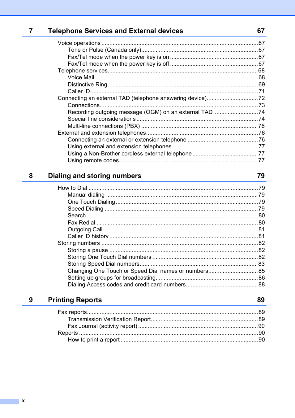 Brother MFC-5895CW User Manual | Page 12 / 247