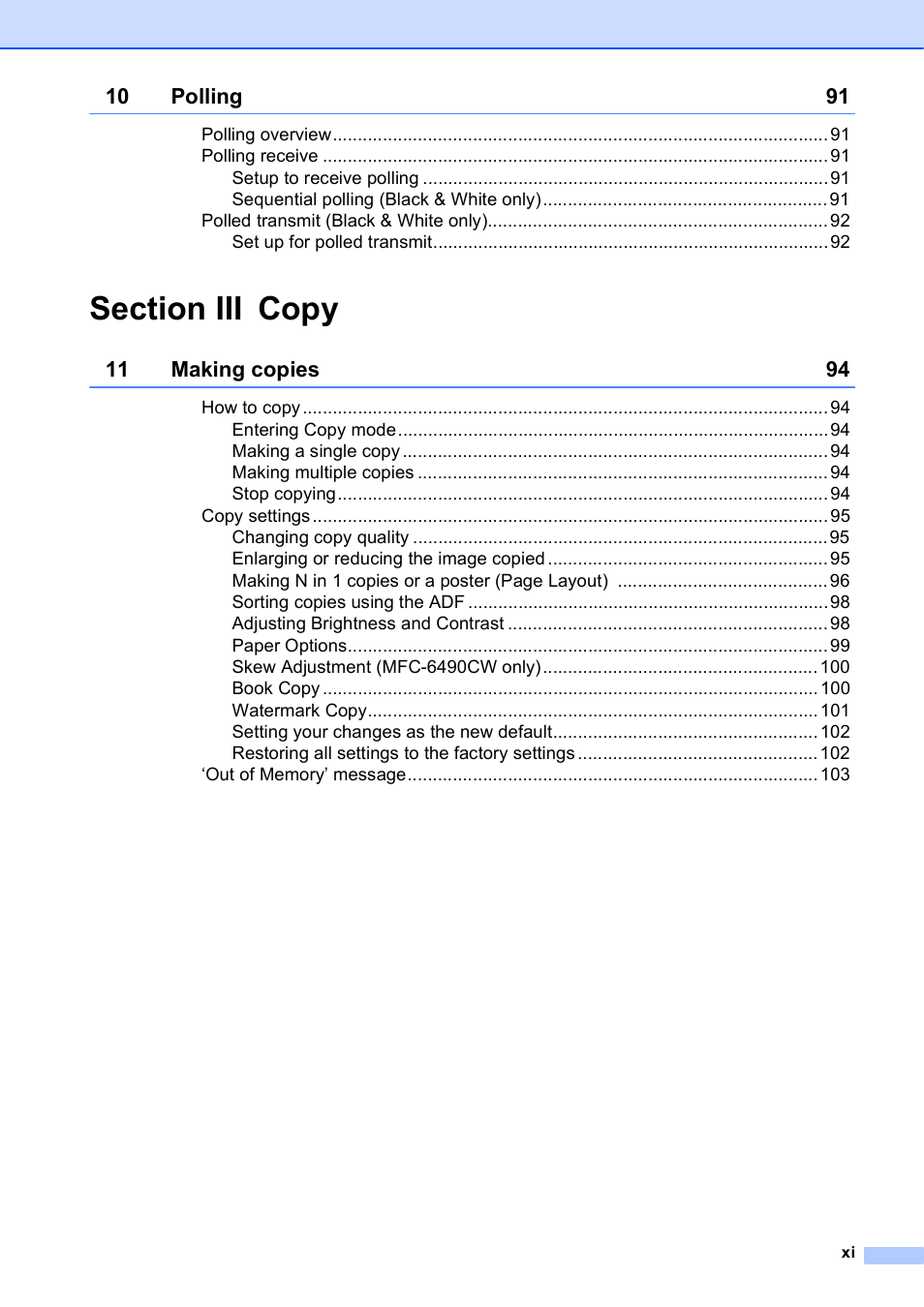 Brother MFC-5895CW User Manual | Page 13 / 247