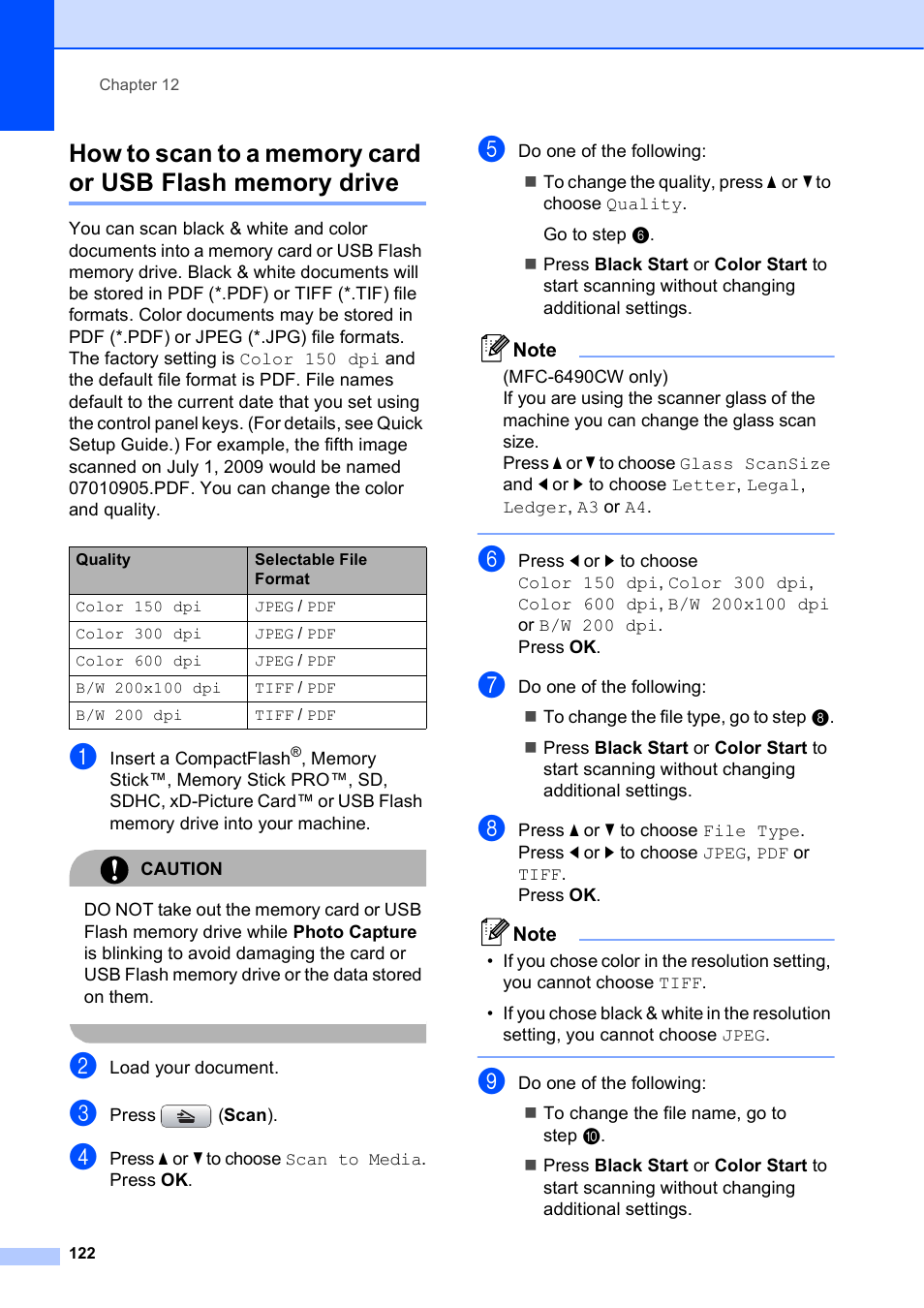 Brother MFC-5895CW User Manual | Page 138 / 247