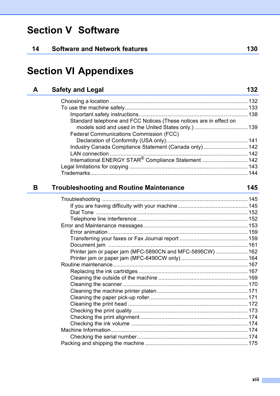 Brother MFC-5895CW User Manual | Page 15 / 247