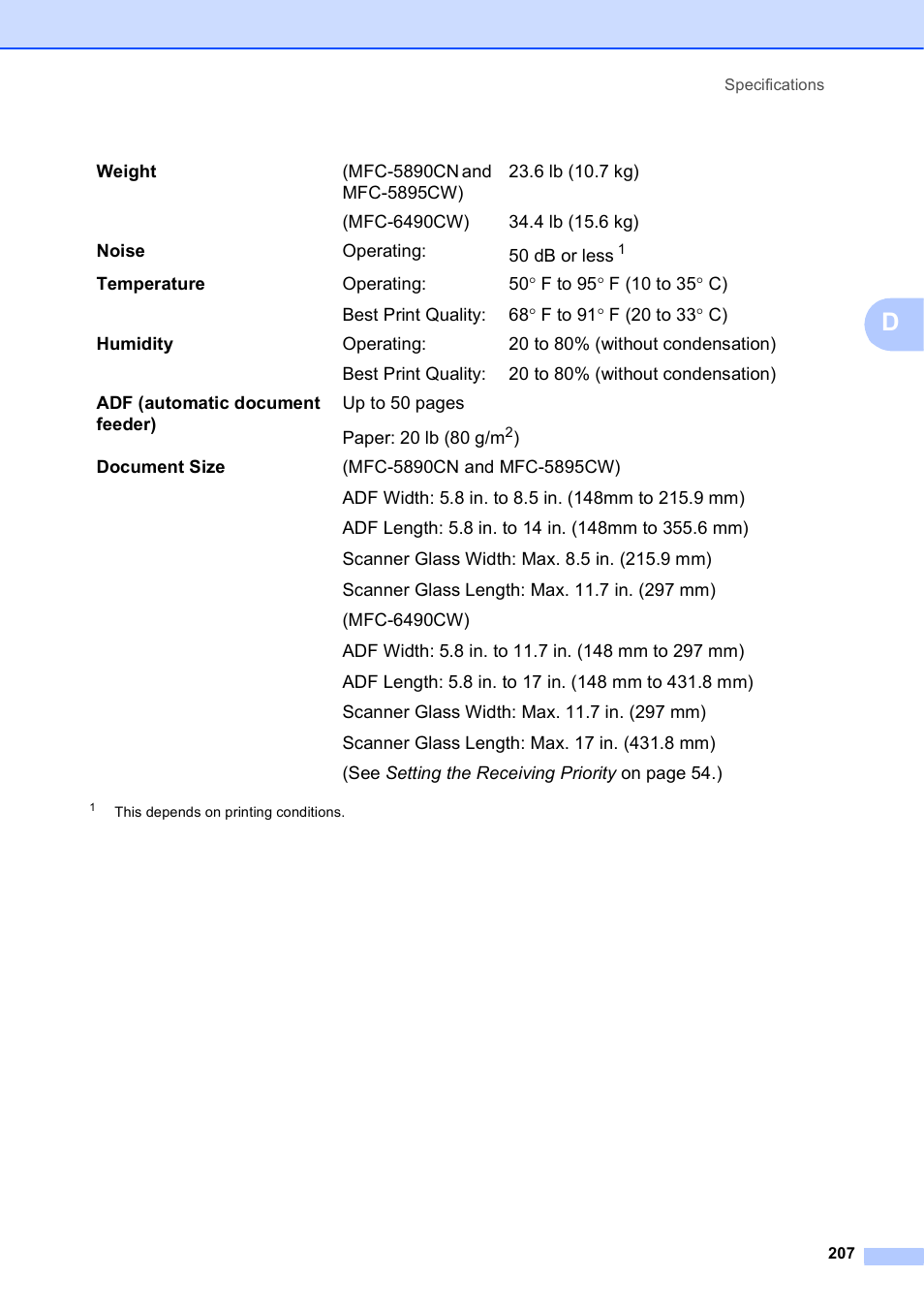 Brother MFC-5895CW User Manual | Page 223 / 247