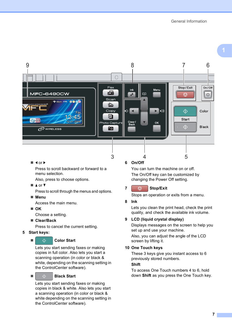 Brother MFC-5895CW User Manual | Page 23 / 247