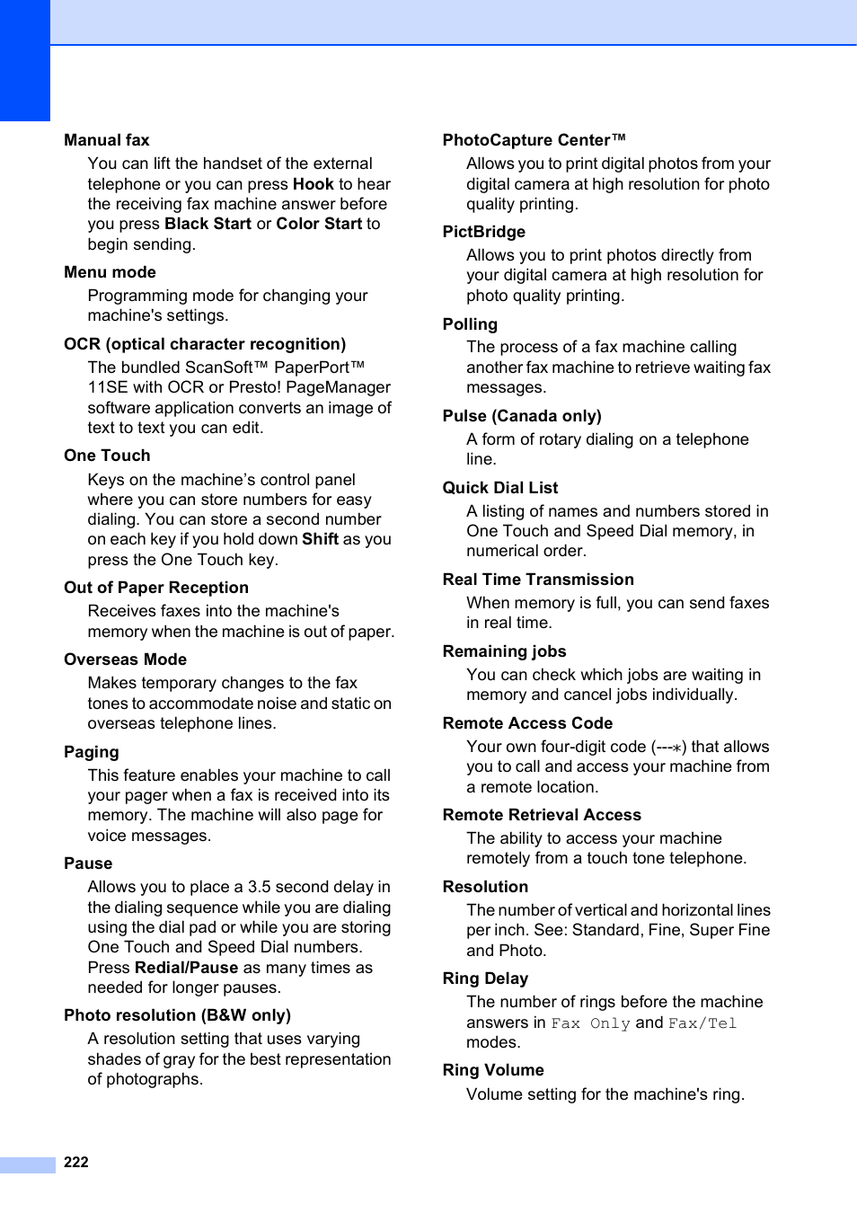 Brother MFC-5895CW User Manual | Page 238 / 247