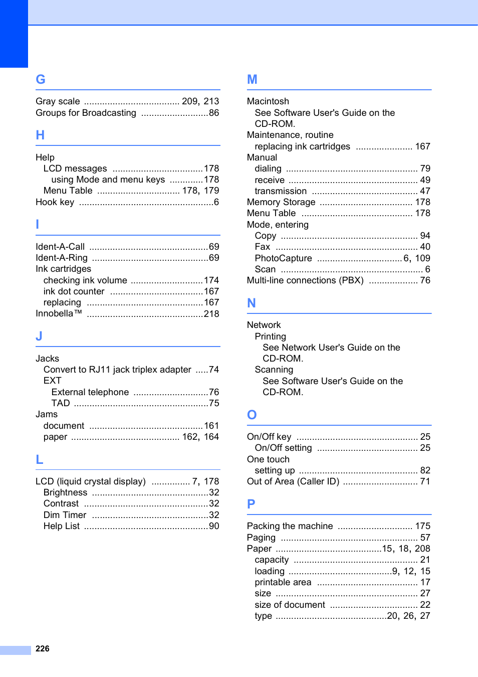 Brother MFC-5895CW User Manual | Page 242 / 247