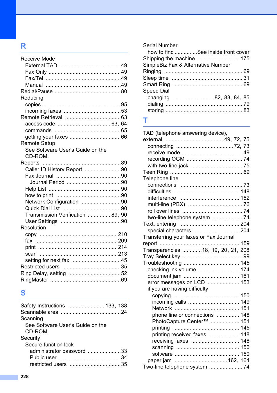 Brother MFC-5895CW User Manual | Page 244 / 247