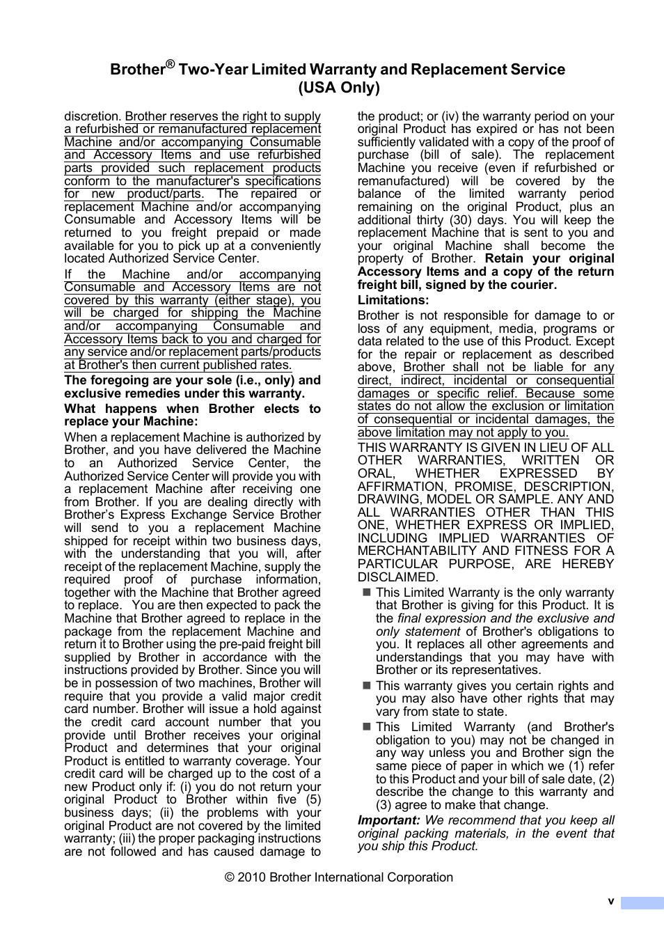 Brother | Brother MFC-5895CW User Manual | Page 7 / 247