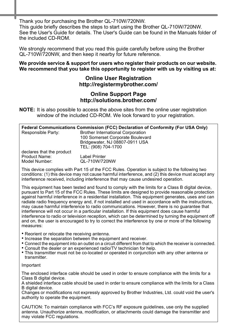 Brother QL-720NW User Manual | Page 2 / 93