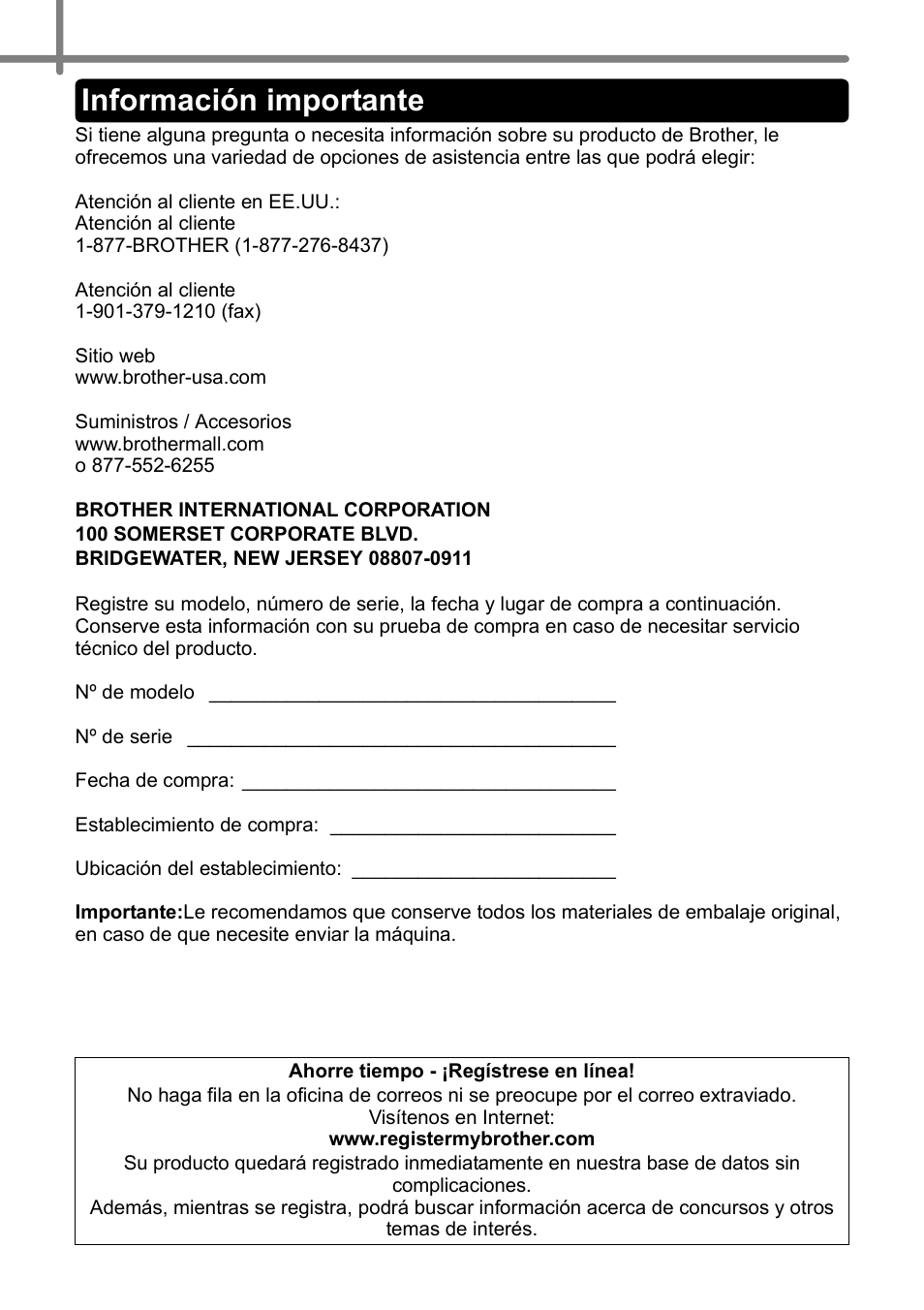 Información importante | Brother QL-720NW User Manual | Page 52 / 93