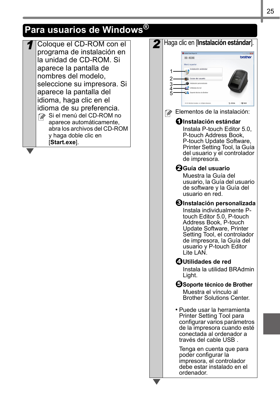 Para usuarios de windows | Brother QL-720NW User Manual | Page 77 / 93