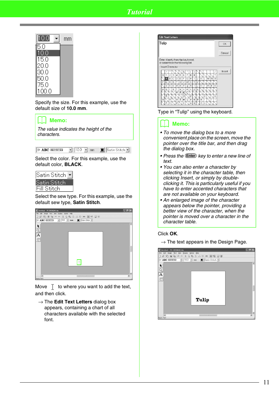 Tutorial | Brother PE-DESIGN Lite User Manual | Page 15 / 72