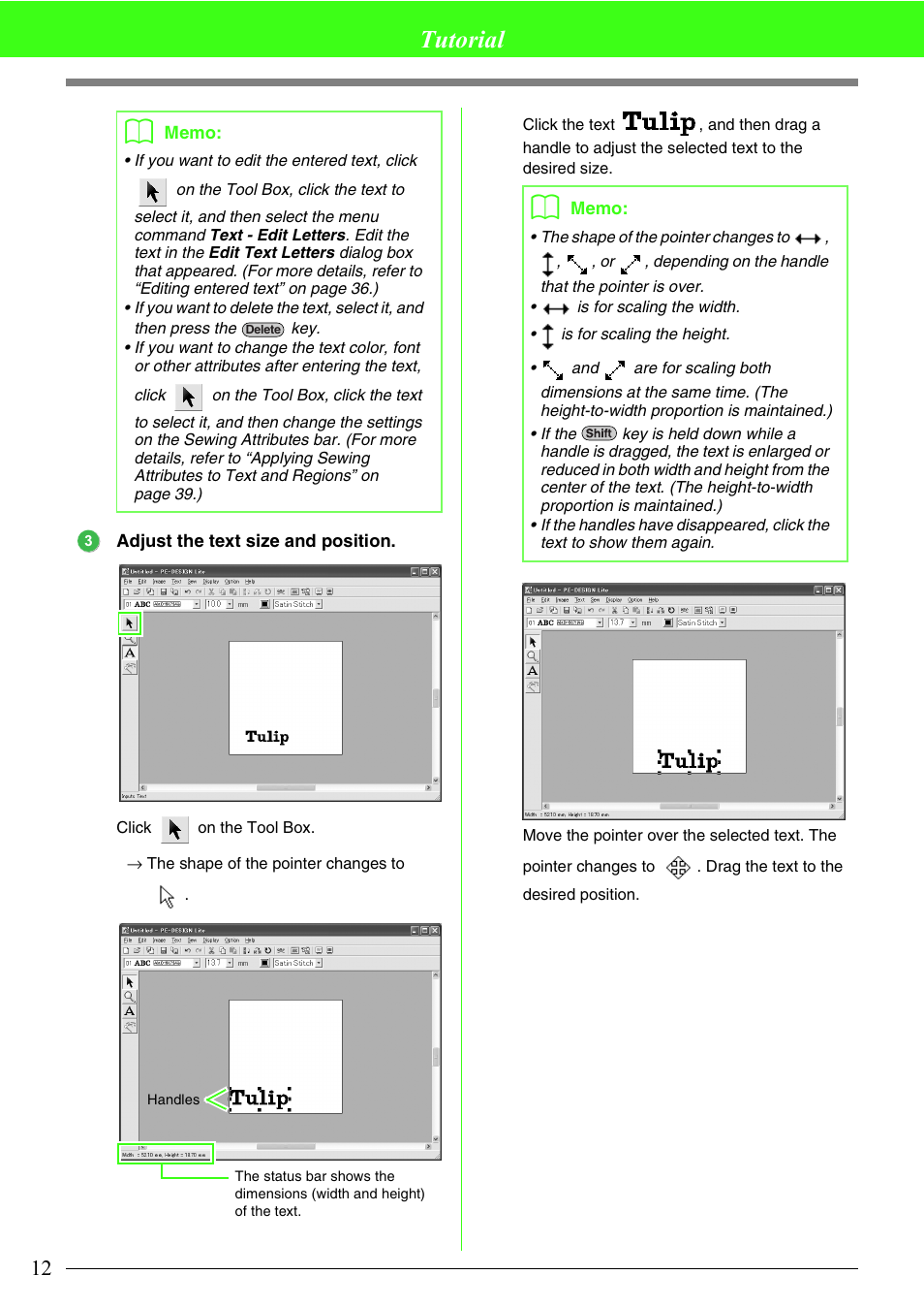 Tutorial | Brother PE-DESIGN Lite User Manual | Page 16 / 72