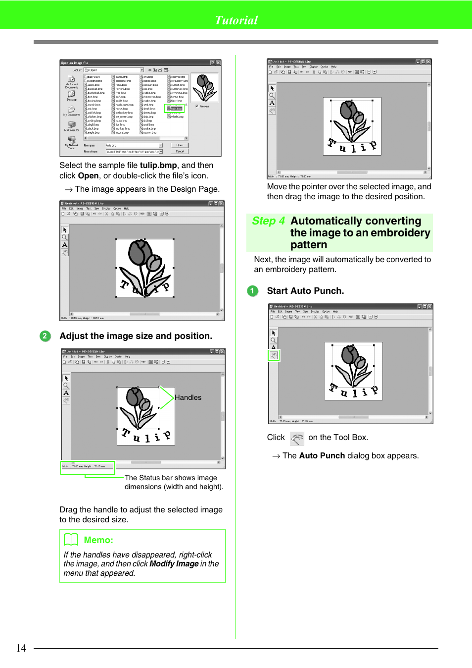 Tutorial | Brother PE-DESIGN Lite User Manual | Page 18 / 72