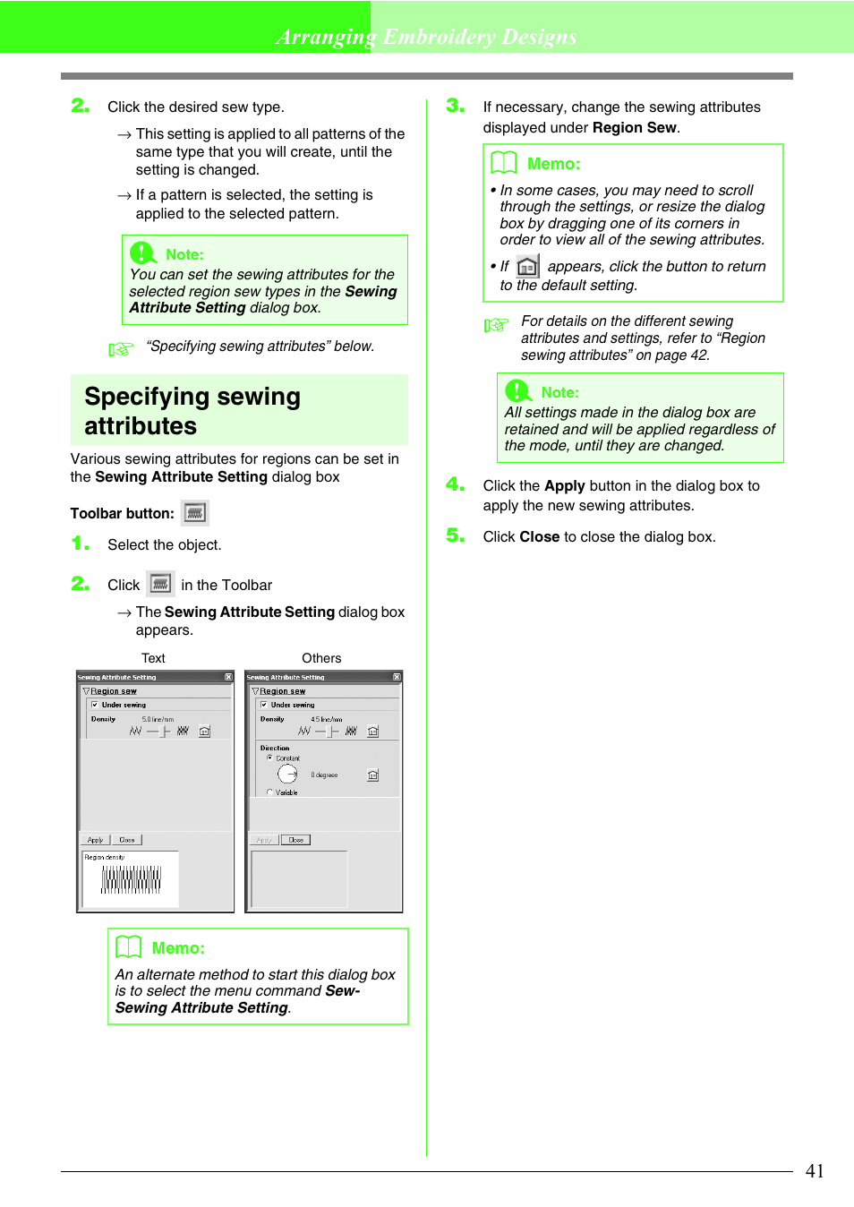 Specifying sewing attributes, Arranging embroidery designs | Brother PE-DESIGN Lite User Manual | Page 45 / 72