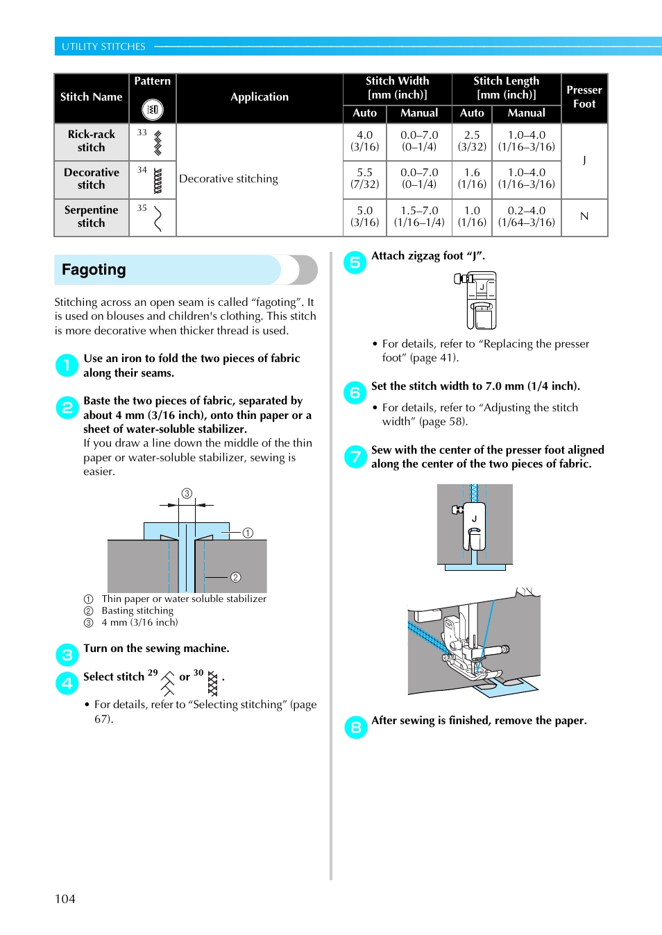 Fagoting | Brother Innov-i User Manual | Page 106 / 152