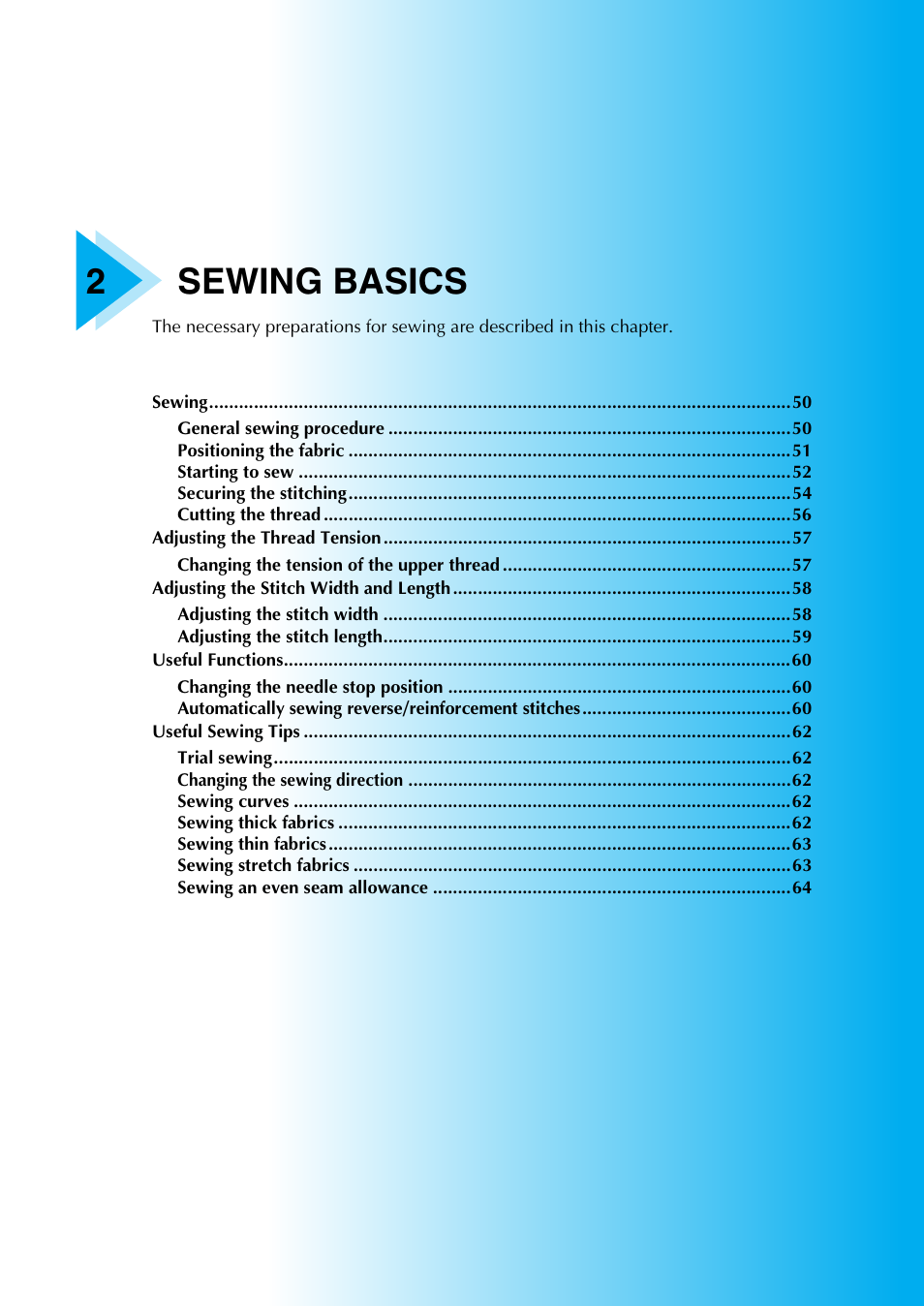 2sewing basics | Brother Innov-i User Manual | Page 51 / 152