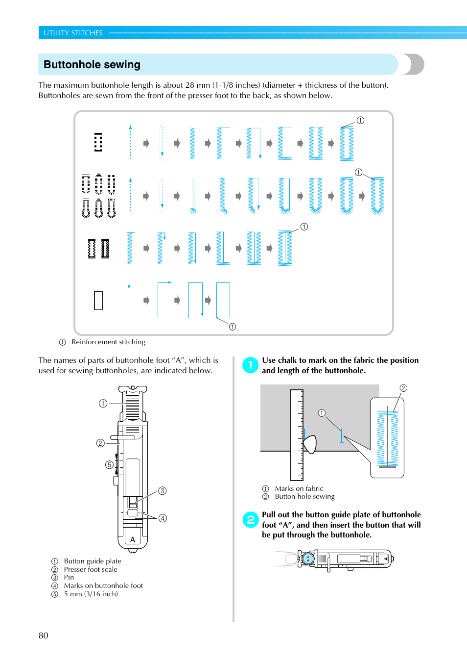 Buttonhole sewing | Brother Innov-i User Manual | Page 82 / 152