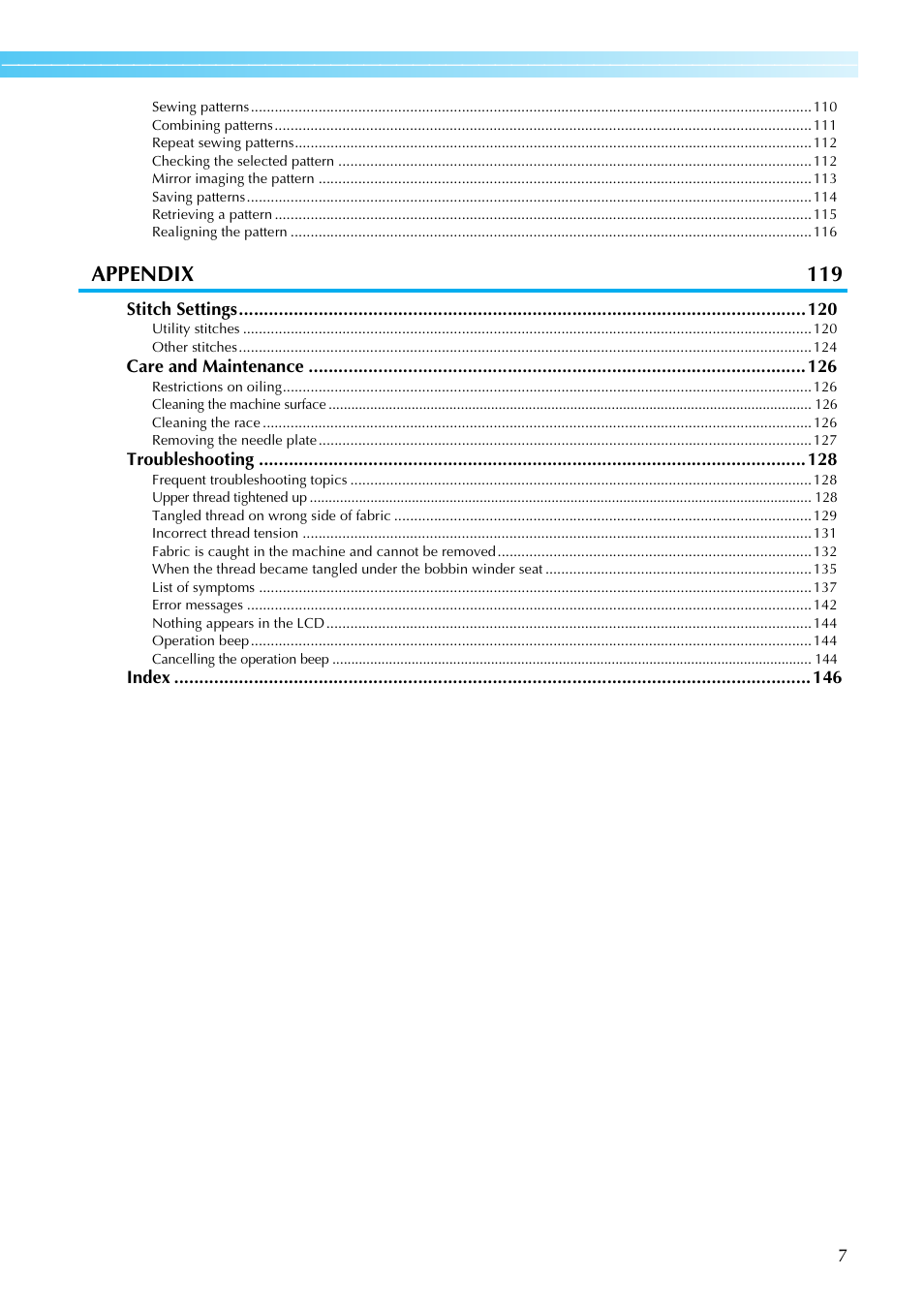 Appendix 119 | Brother Innov-i User Manual | Page 9 / 152