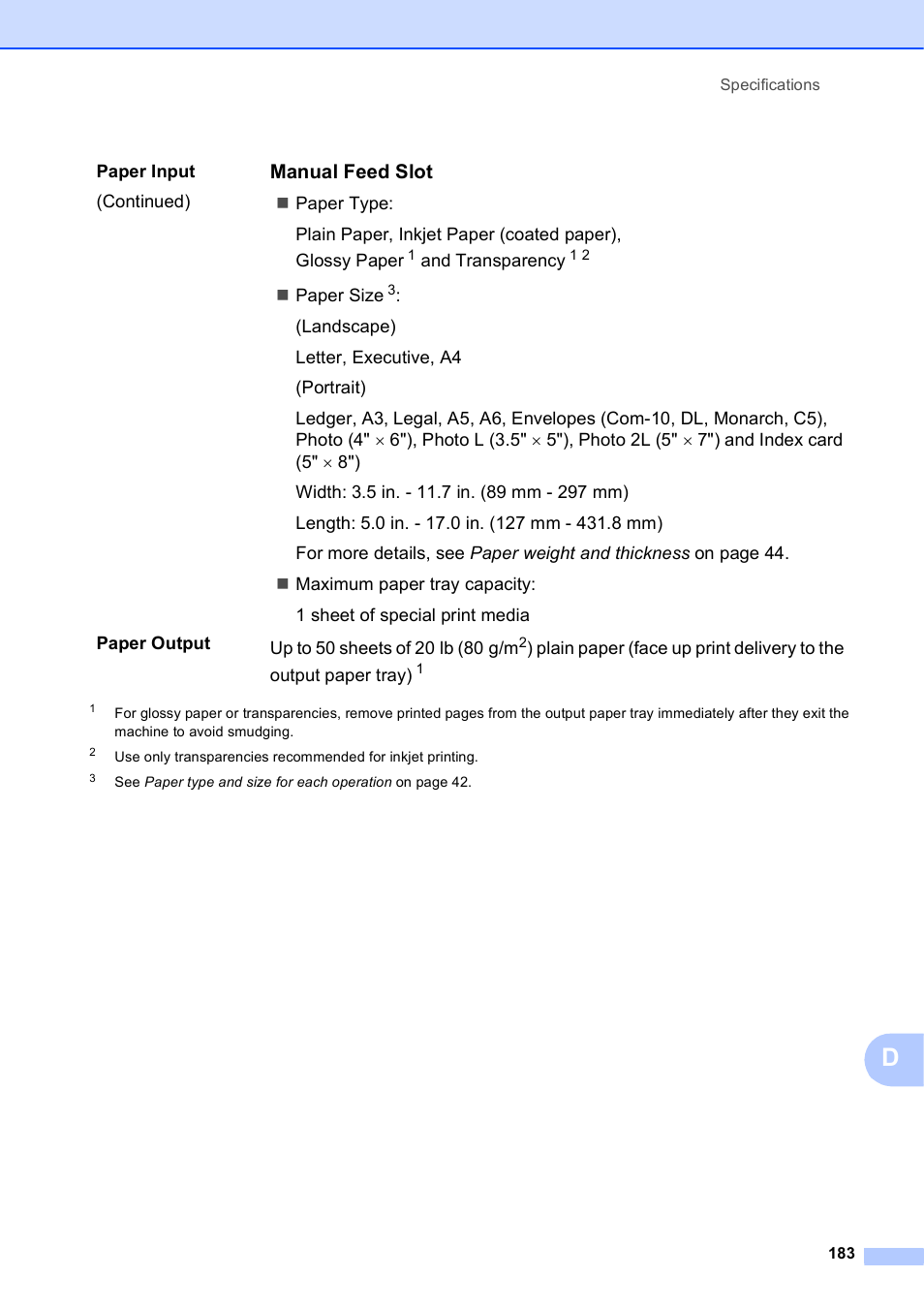 Manual feed slot | Brother MFC-J4710DW User Manual | Page 197 / 211