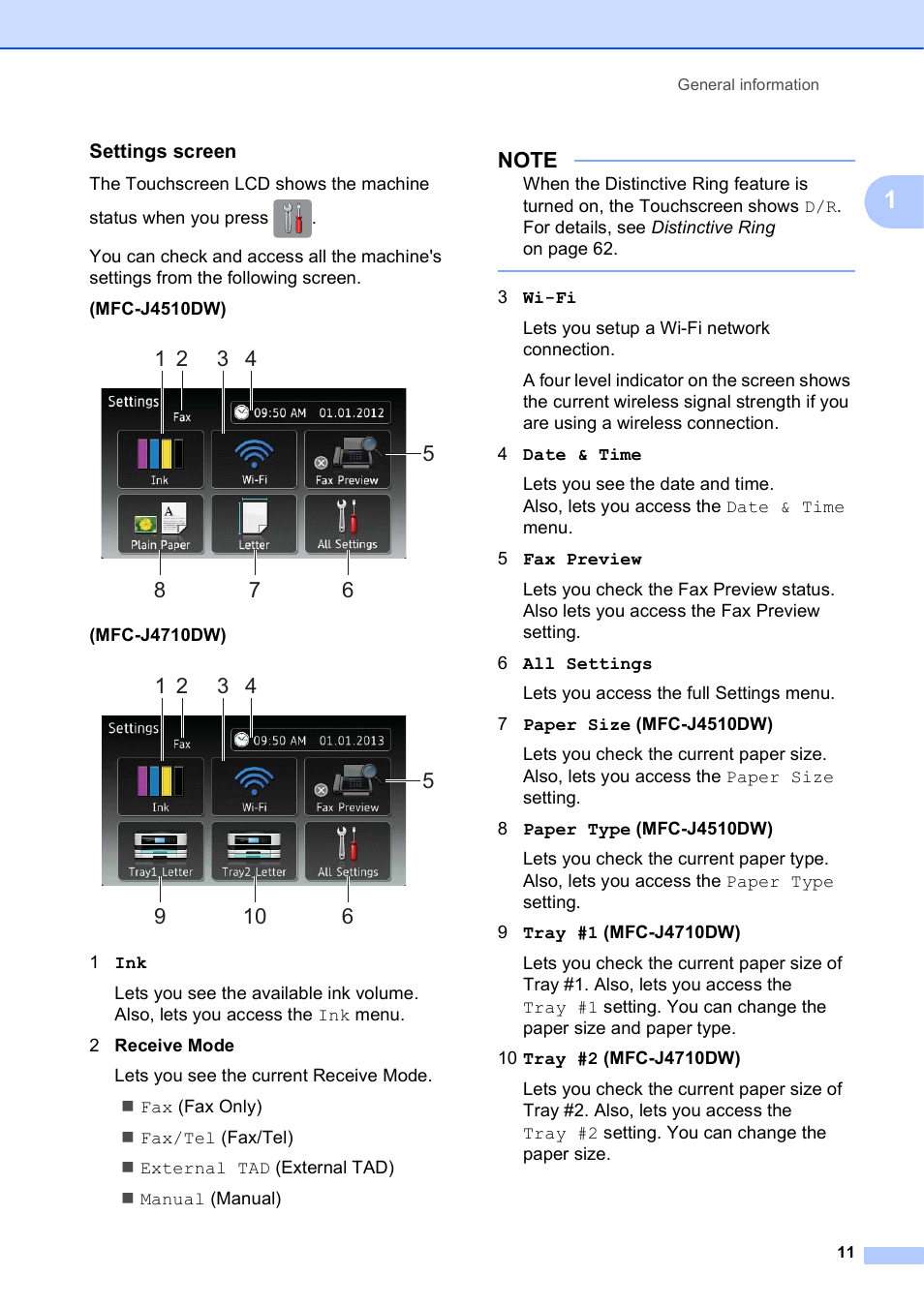 Brother MFC-J4710DW User Manual | Page 25 / 211