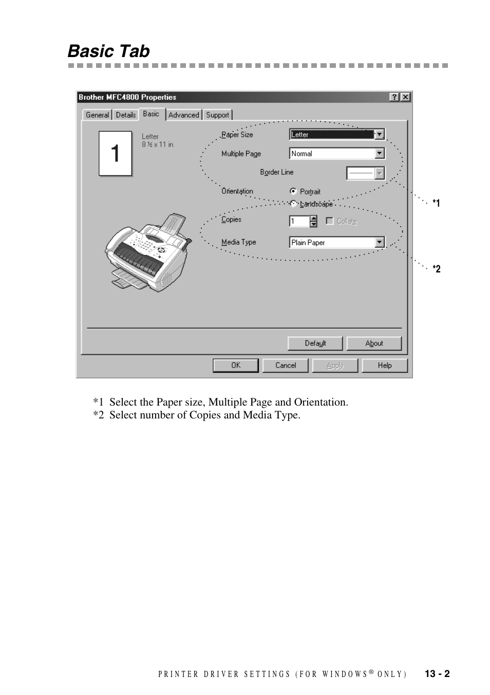 Basic tab, Basic tab -2 | Brother FAX-2800 User Manual | Page 109 / 228