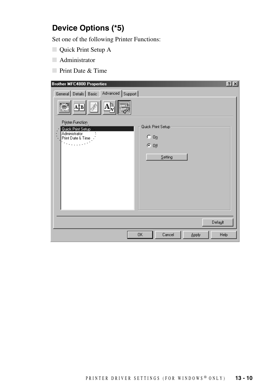 Device options (*5), Device options (*5) -10 | Brother FAX-2800 User Manual | Page 117 / 228