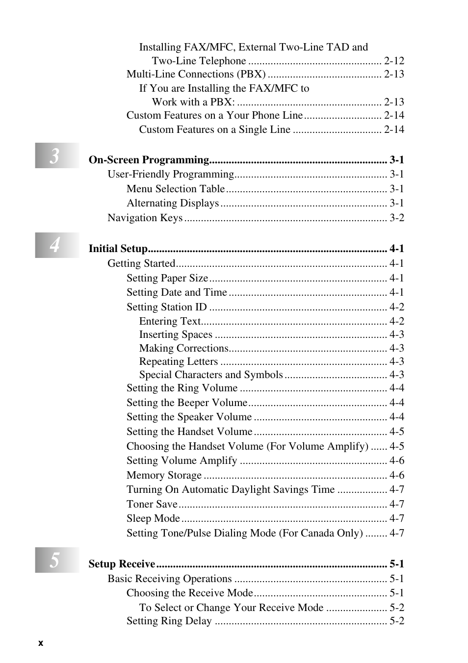 Brother FAX-2800 User Manual | Page 12 / 228