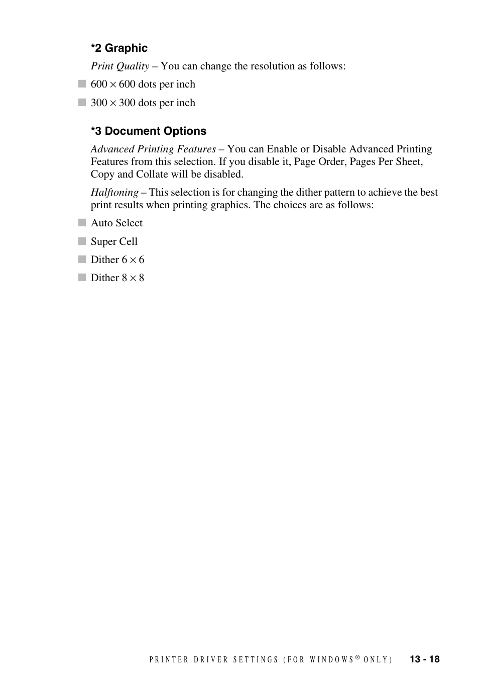 2 graphic, 3 document options, 2 graphic -18 *3 document options -18 | Brother FAX-2800 User Manual | Page 125 / 228
