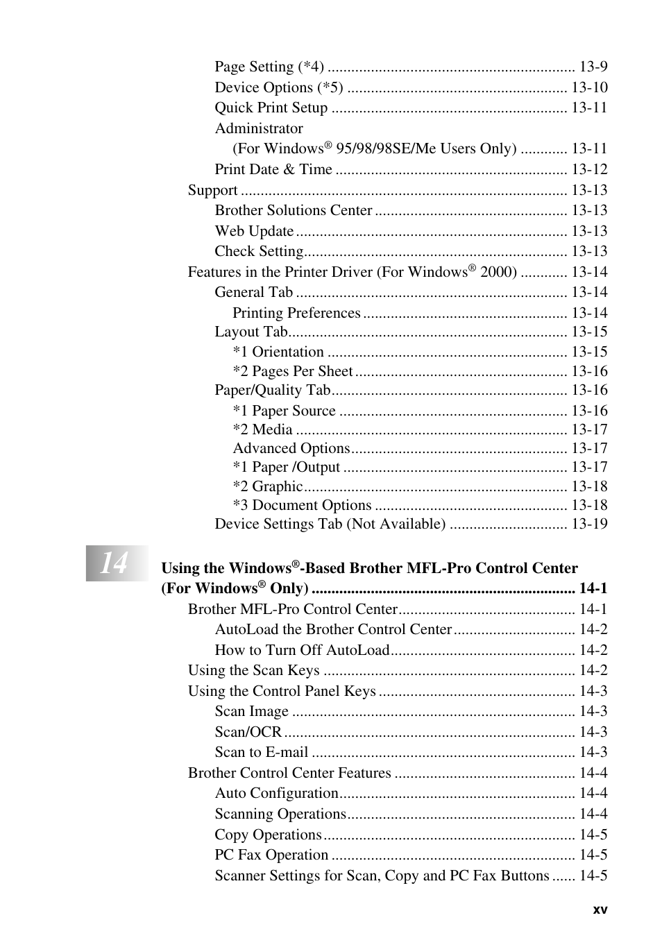 Brother FAX-2800 User Manual | Page 17 / 228