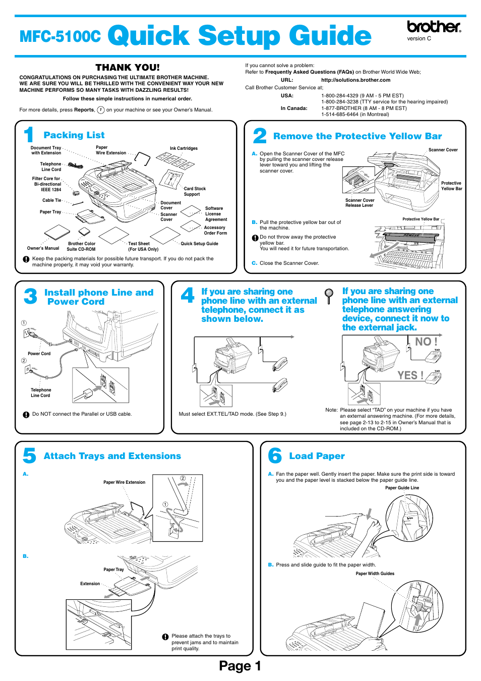 Brother MFC-5100C User Manual | 6 pages