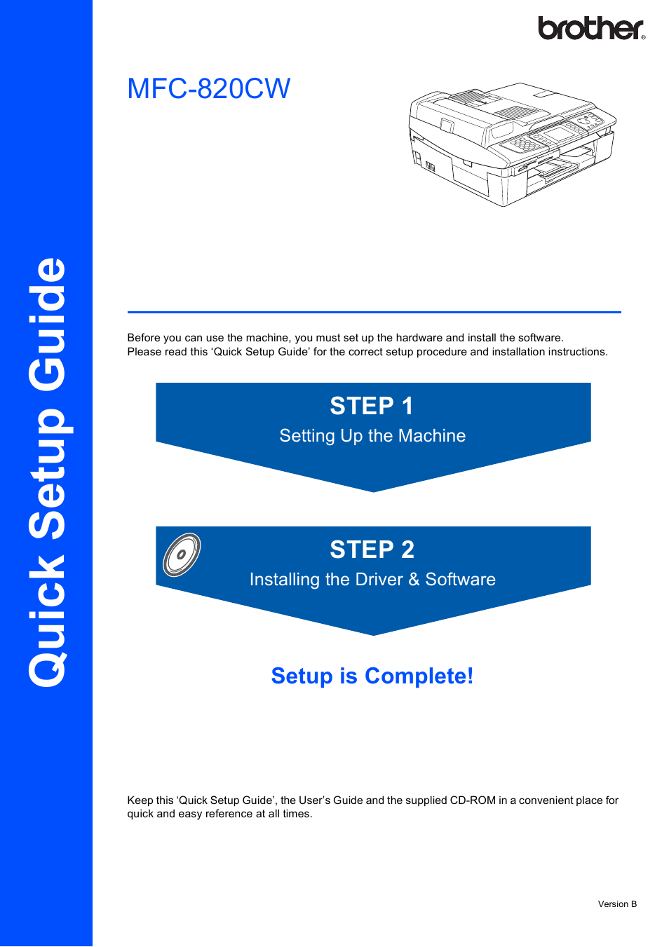 Brother MFC-820CW User Manual | 45 pages