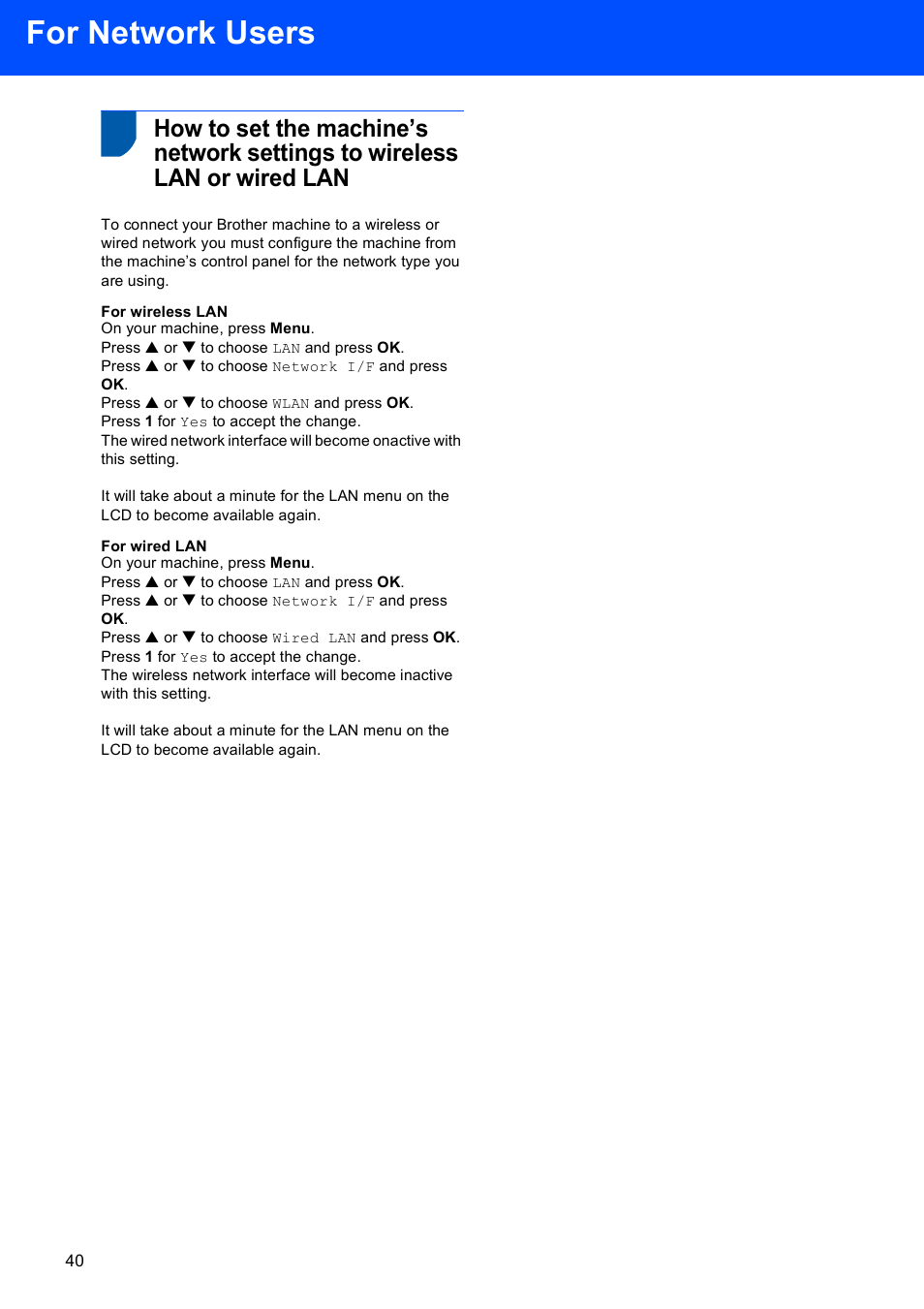 For network users | Brother MFC-820CW User Manual | Page 42 / 45