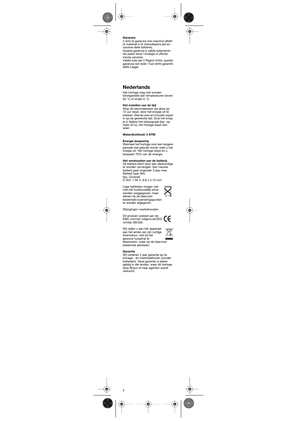Nederlands | Braun AW12 User Manual | Page 5 / 8