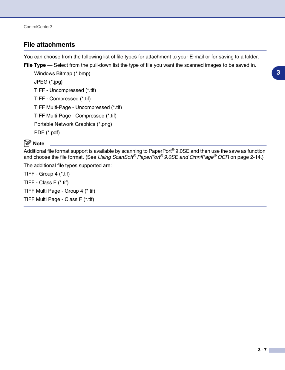 File attachments, File attachments -7, 3file attachments | Brother MFC-9420CN User Manual | Page 57 / 145