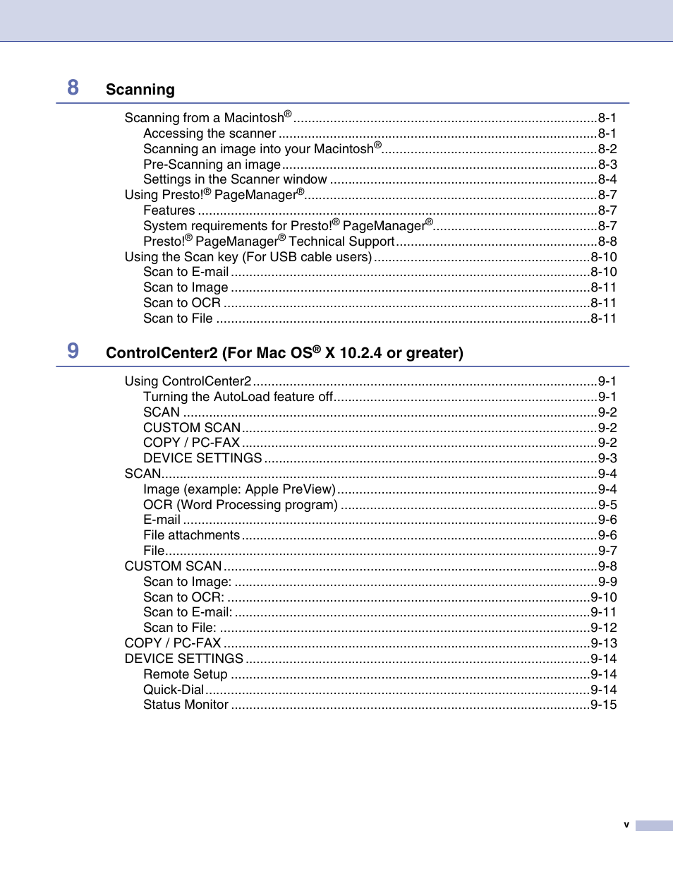 Brother MFC-9420CN User Manual | Page 6 / 145