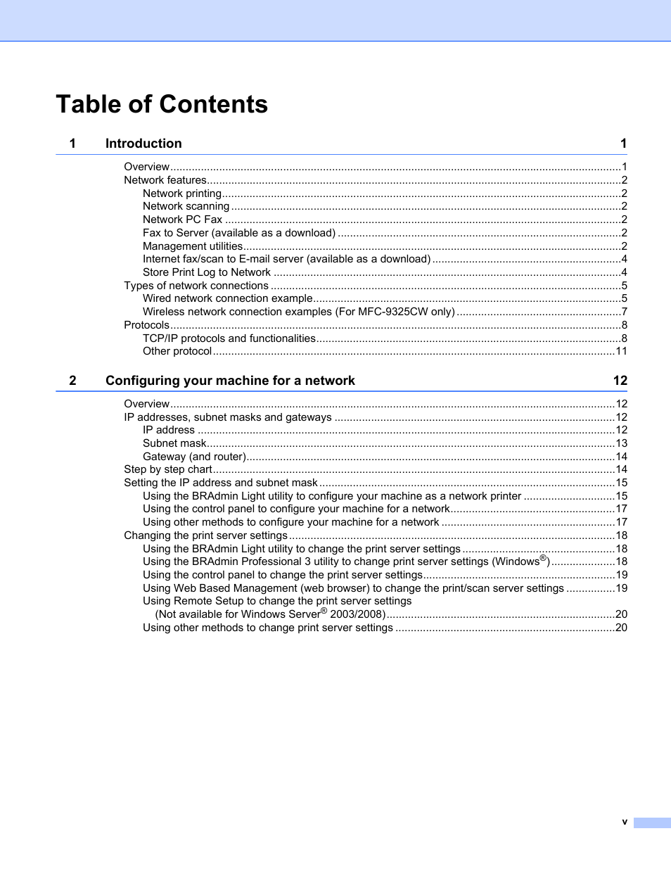 Brother MFC-9325CW User Manual | Page 6 / 192