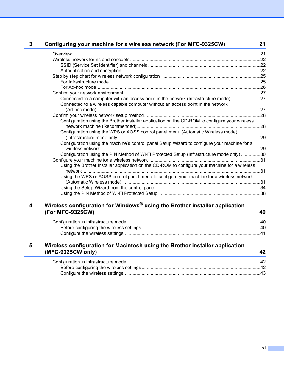 Brother MFC-9325CW User Manual | Page 7 / 192