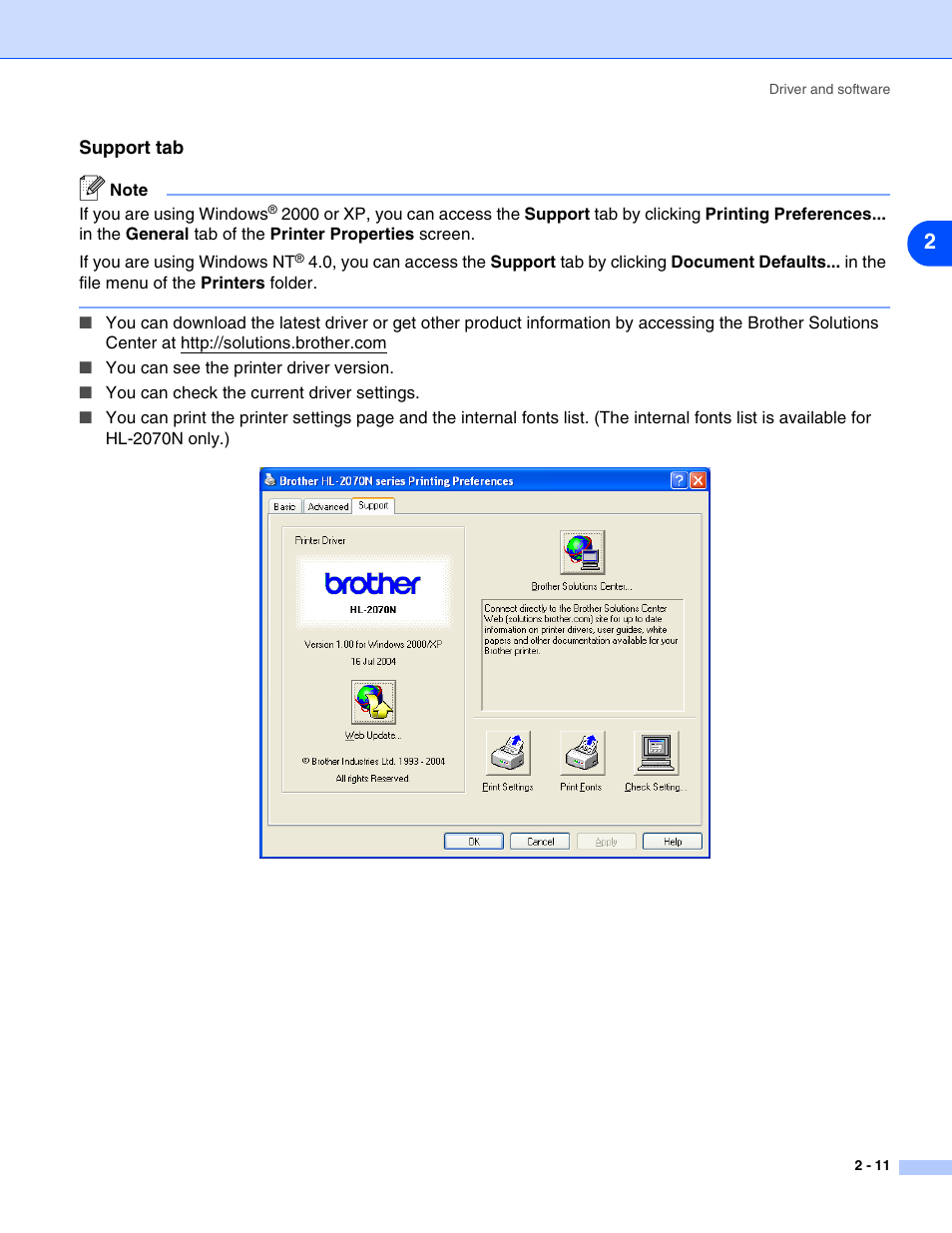 Brother HL-2070N User Manual | Page 37 / 109