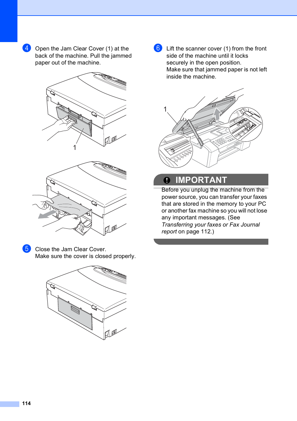 Important | Brother MFC-255CW User Manual | Page 128 / 180