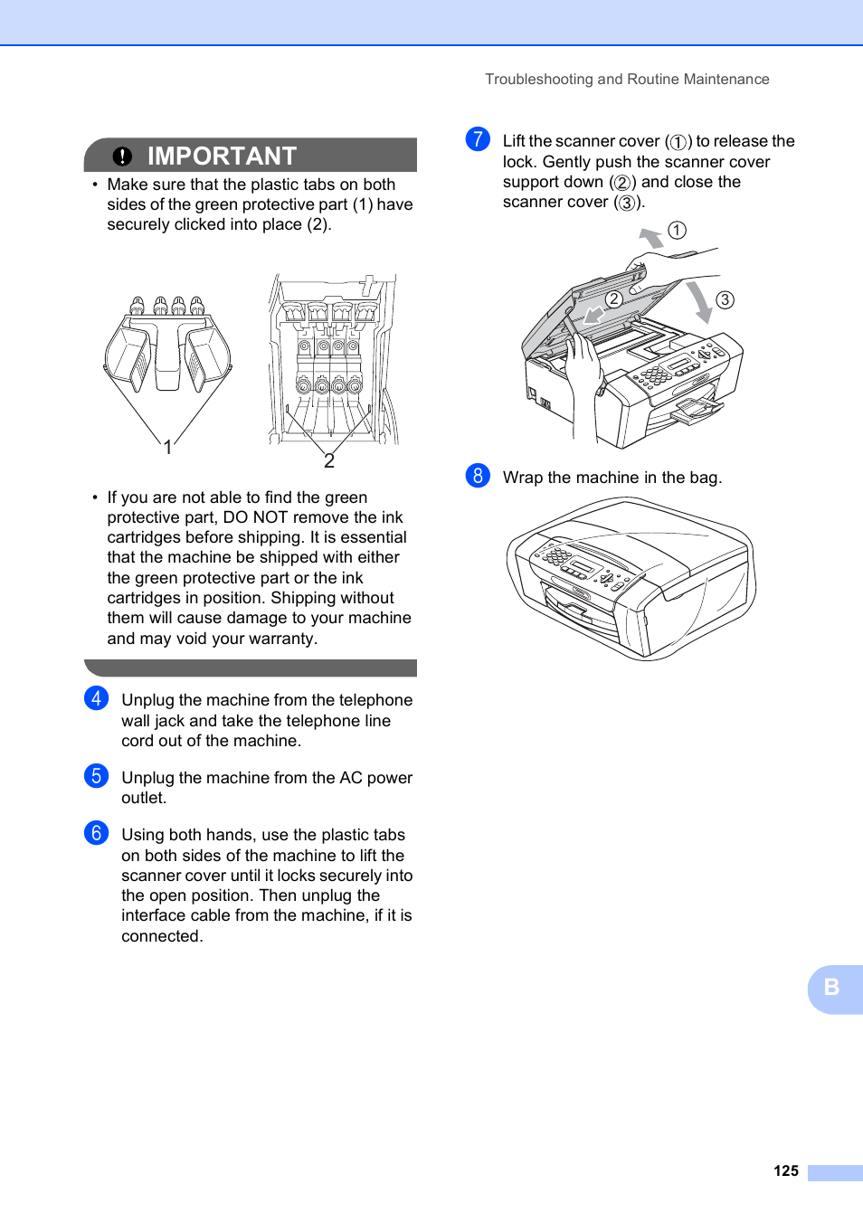 Important | Brother MFC-255CW User Manual | Page 139 / 180