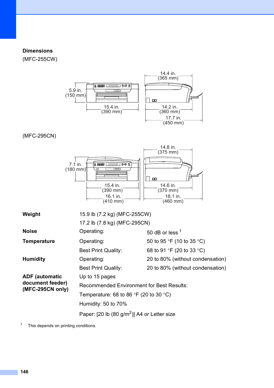 Brother MFC-255CW User Manual | Page 160 / 180