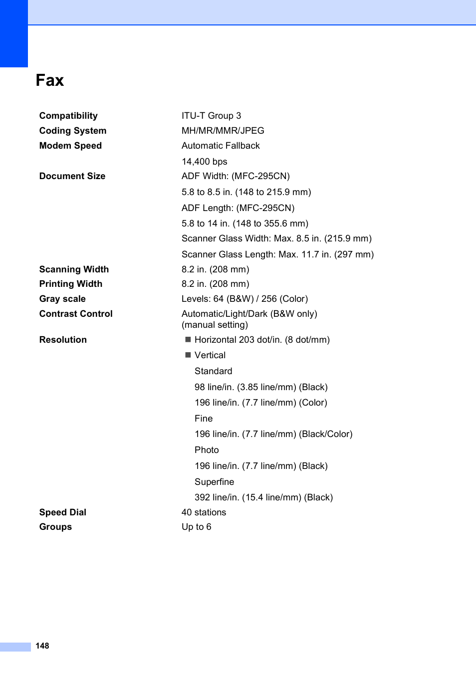 Brother MFC-255CW User Manual | Page 162 / 180