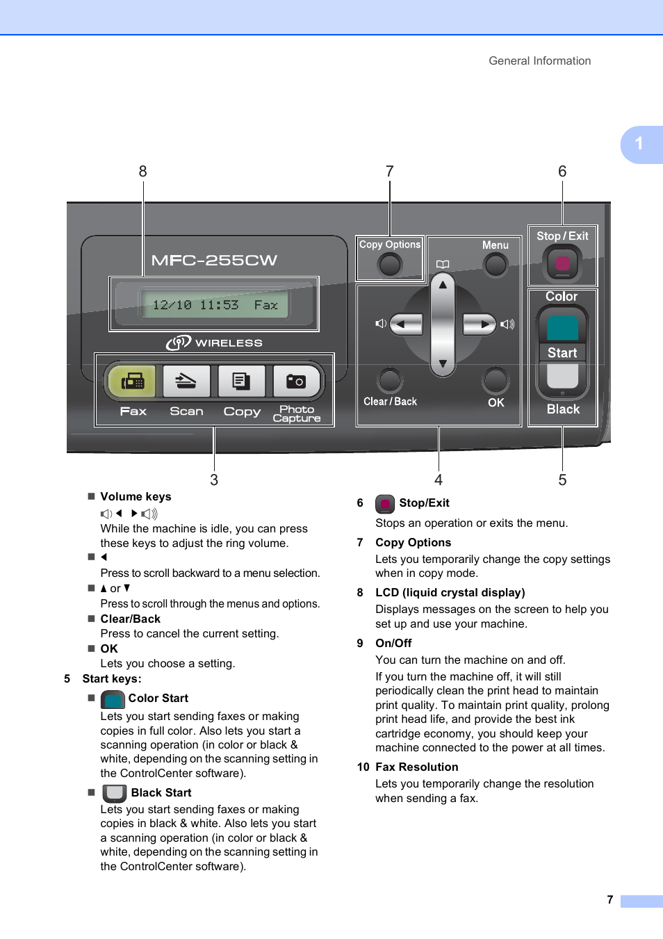 Brother MFC-255CW User Manual | Page 21 / 180