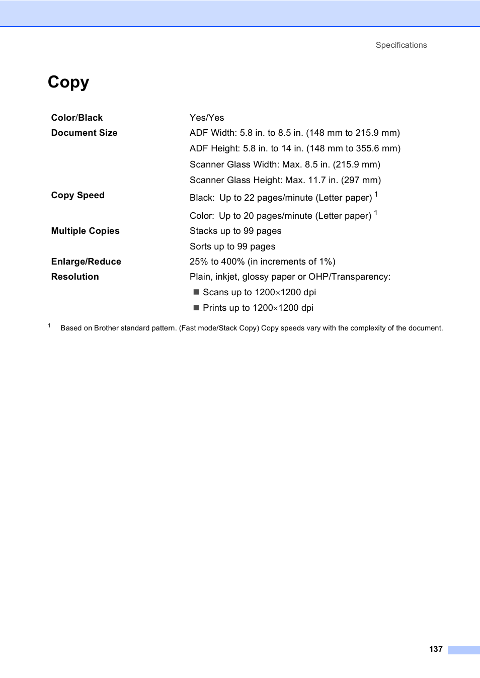 Copy | Brother MFC-5860CN User Manual | Page 153 / 169