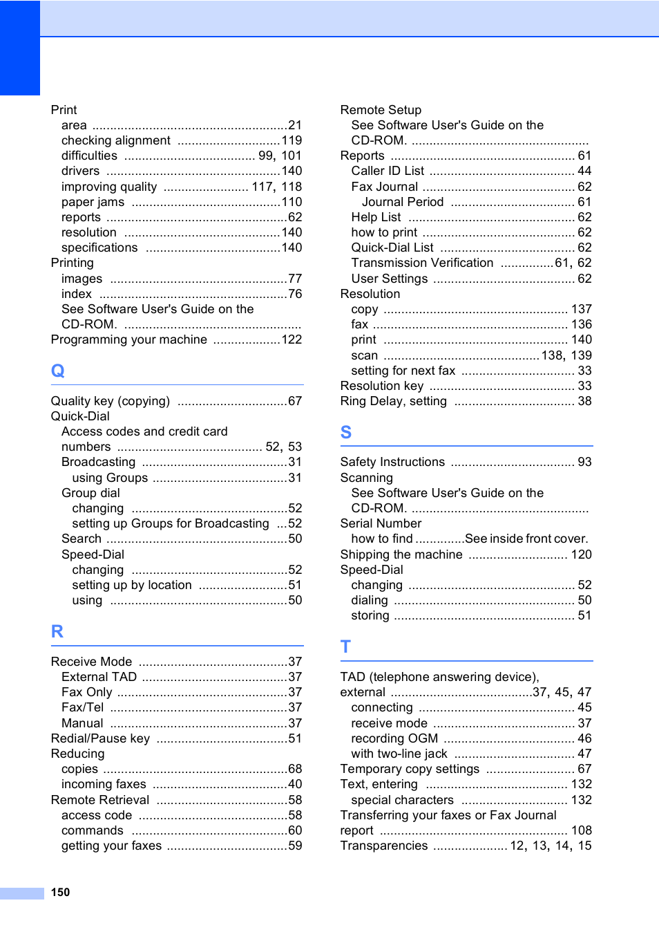 Brother MFC-5860CN User Manual | Page 166 / 169