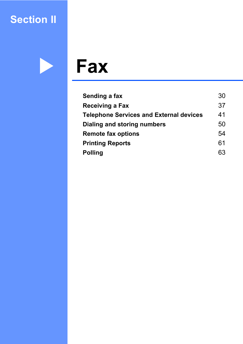 Section ii fax | Brother MFC-5860CN User Manual | Page 45 / 169