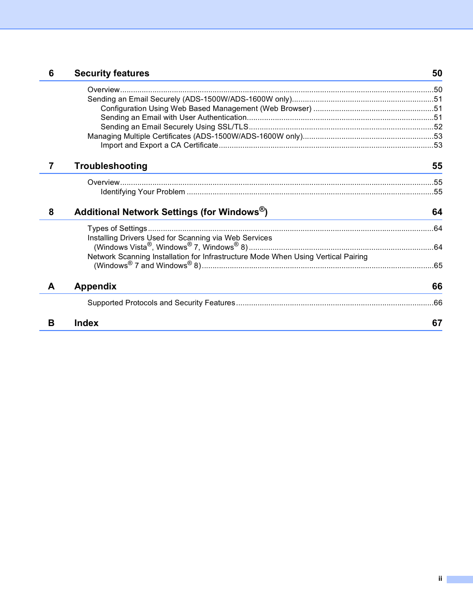 Brother ADS-1000W User Manual | Page 3 / 70