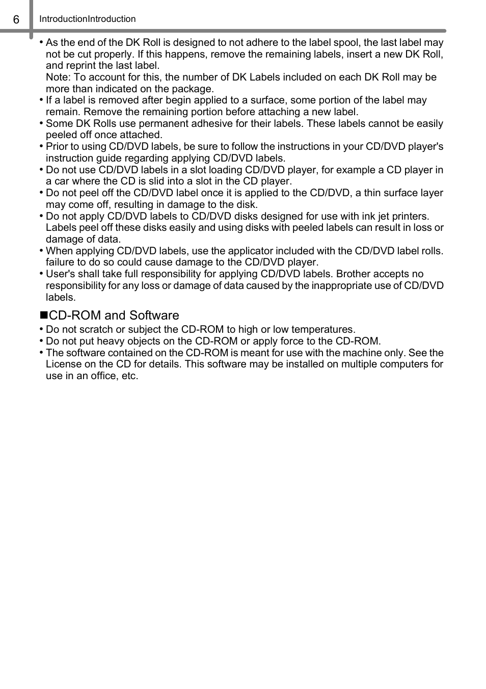 Brother QL-570 User Manual | Page 12 / 106