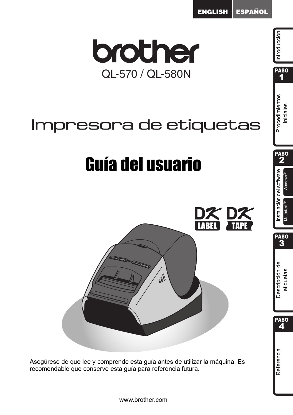 Guía del usuario | Brother QL-570 User Manual | Page 51 / 106